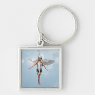 White Angel Key Ring