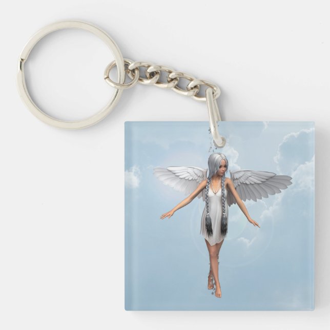 White Angel Key Ring (Front)