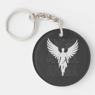 White Angel Key Ring