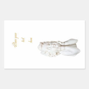 White Angel Rectangular Sticker