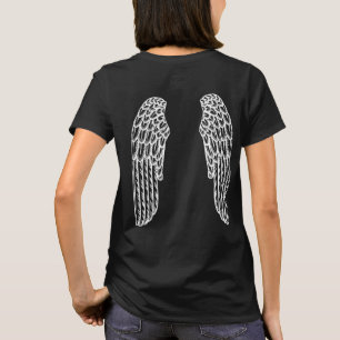 white Angel wings illustration fantasy art  T-Shirt