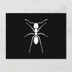 White Ant Silhouette Custom Postcard