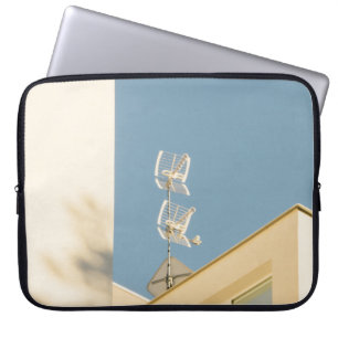 WHITE ANTENNA ON BUILDING LAPTOP SLEEVE