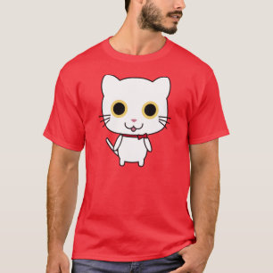 White Anthropomorphic Cat T-Shirt