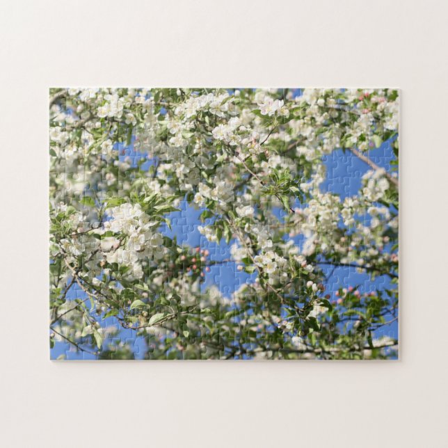 White Apple Blossoms Jigsaw Puzzle (Horizontal)
