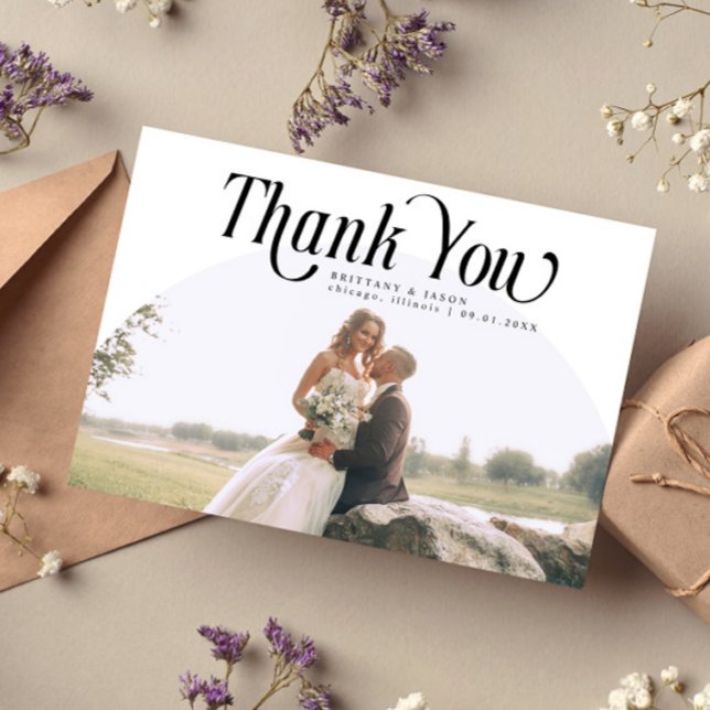 White Arch Wedding Thank you Card (Creator Uploaded)