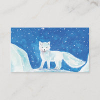 White Arctic Fox (Vulpes lagopus) Illustration  