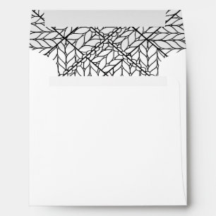 WHITE ARGYLE KNIT 5.25" Square Envelopes