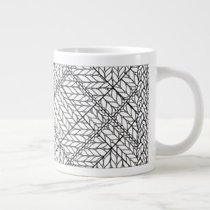 WHITE ARGYLE KNIT Big White Mug