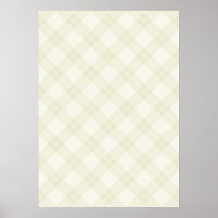 White Argyle Pattern Poster