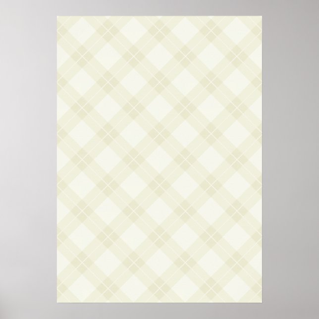 White Argyle Pattern Poster (Front)