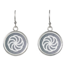 White Armenian Eternity Symbol on Silver Glitter