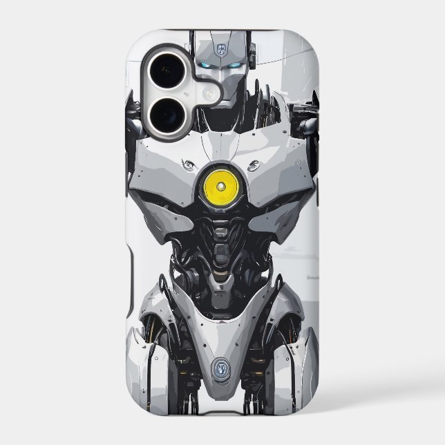 White Armored Cyborg Robot Sci-Fi Comic (Back)