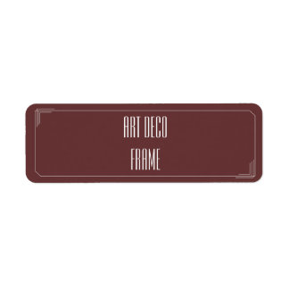 White Art Deco Style Vintage Frame Label Sticker