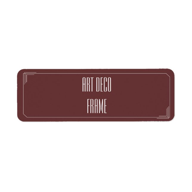White Art Deco Style Vintage Frame Label Sticker (Front)