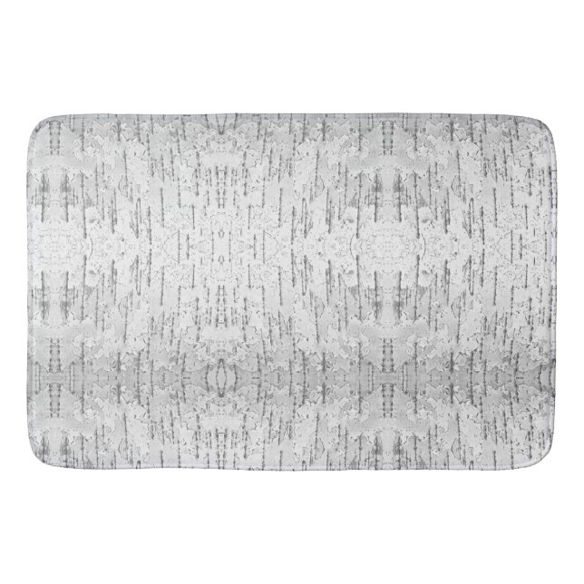 White, as in Birch Bark Photo    Bath Mat (Front)