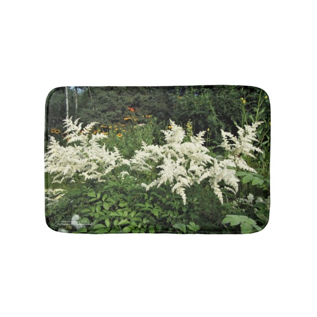 White Astilbe Gloriosa Daisies Bath Mat (Front)