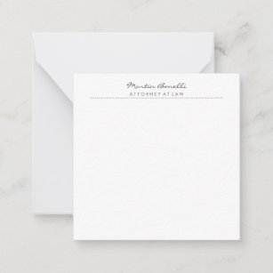 White Attorney at Law Excellent Traditional Simple Card