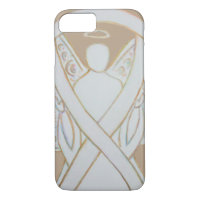 White Awareness Ribbon Angel Custom iPhone 7 Case
