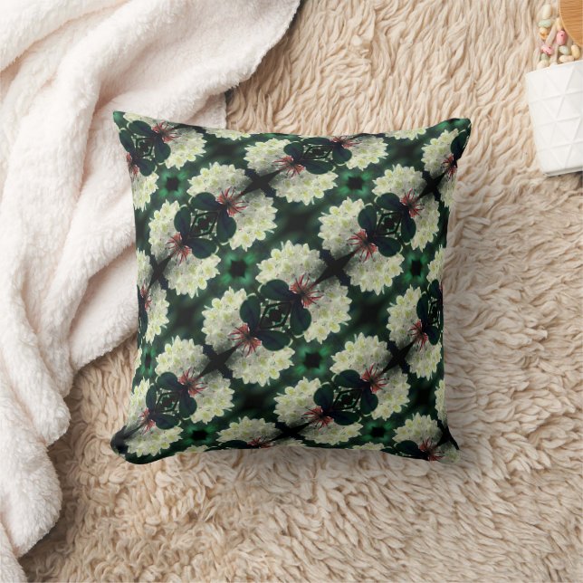White Azalea Flower Abstract Pattern  Cushion (Blanket)