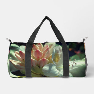 White Azalea Flower And Bud Duffle Bag