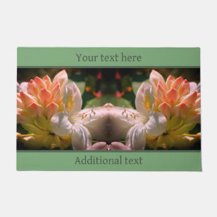 White Azalea Flower Blossom Bud Personalised Doormat