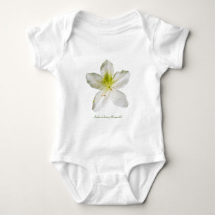 White azalea (swamp honeysuckle) baby bodysuit