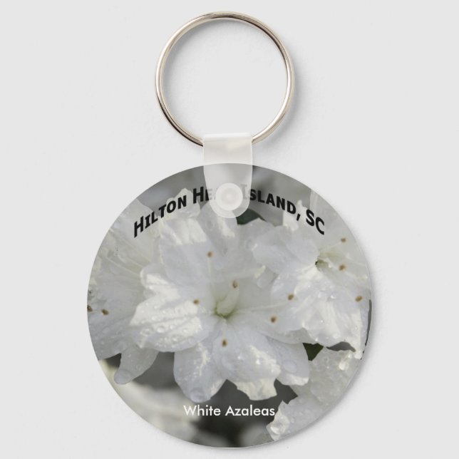 White Azaleas Keychain (Front)