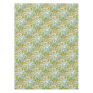 White, Baby Blue and Green Camouflage Pattern Tablecloth