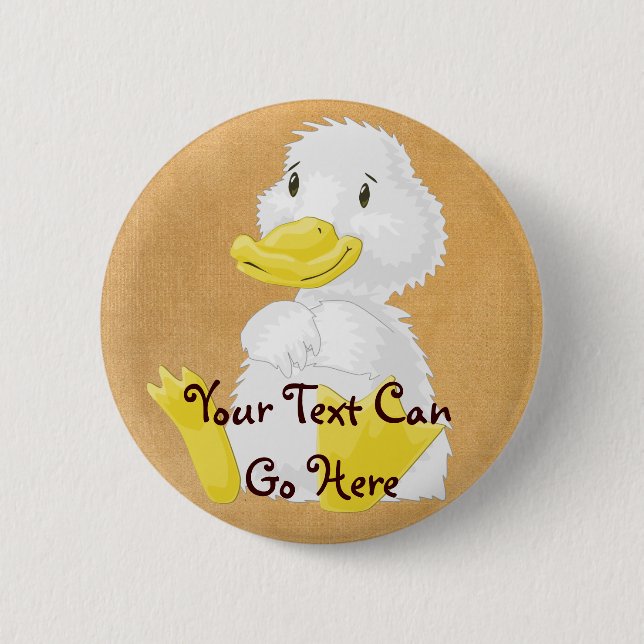 White baby duckling Button (Front)