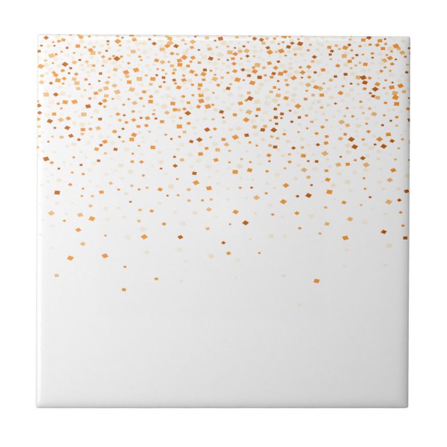 White backdrop with golden confetti ceramic tile (Front)