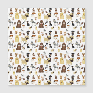 white background dogs pattern.
