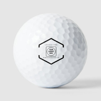 White Background Logo Branding Custom Golf Balls