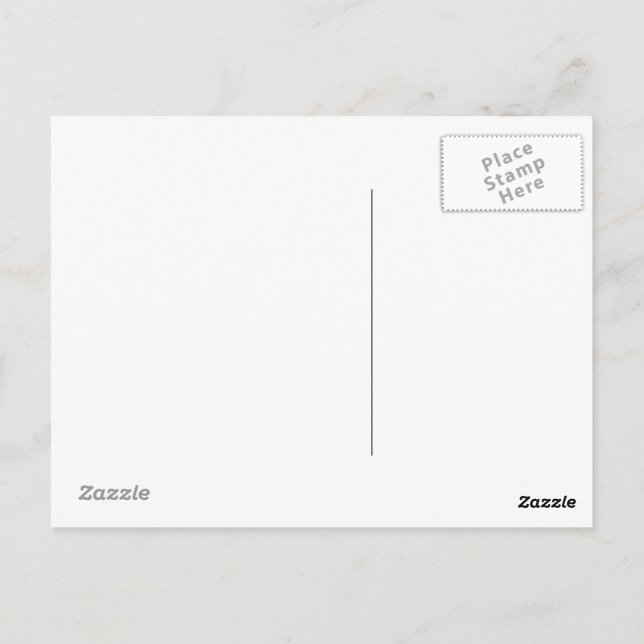 White Background on Postcard (Back)
