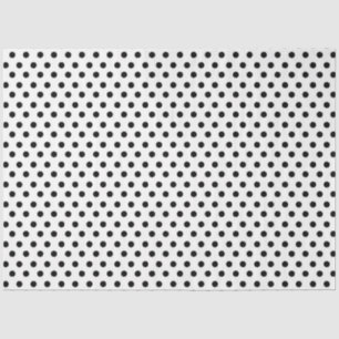 White Background with Black Polka Dots Tissue Paper