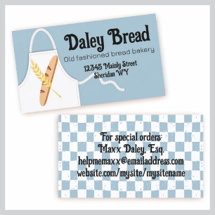 white baking apron oven mitt utensils business ... card