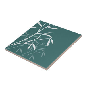 White Bamboo Tile and Trivet