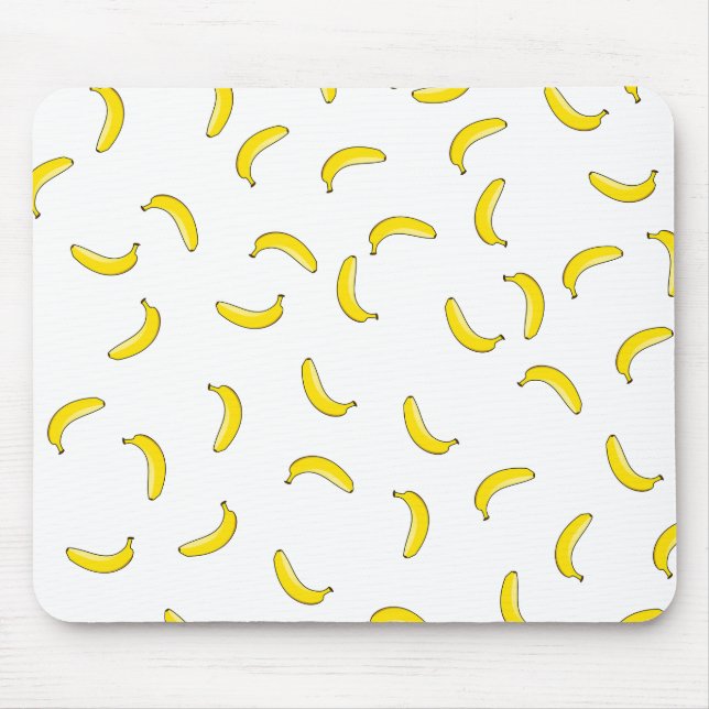 White Banana Mouse Pad (Front)