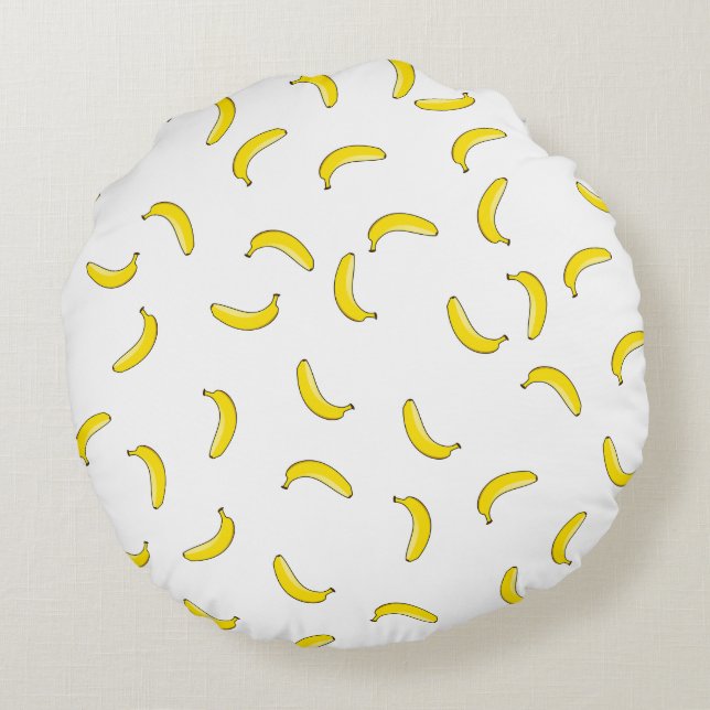 White Banana Round Cushion (Back)
