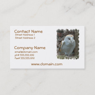 White Barn Owl Business Cards