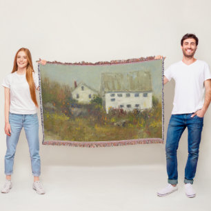 White Barn Throw Blanket