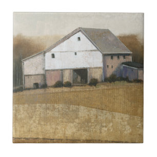 White Barn View Ceramic Tile