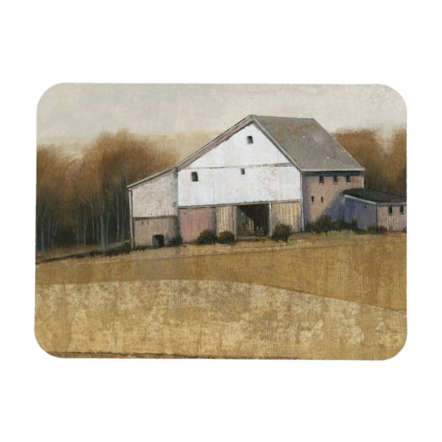 White Barn View Magnet (Horizontal)