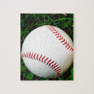 White Baseball with Red Stitching Jigsaw Puzzle