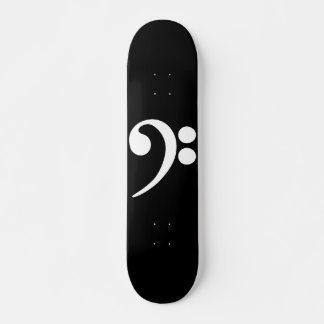 White Bass Clef Skateboard