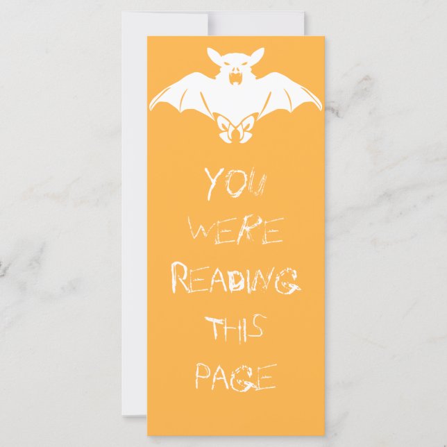 White Bat Bookmark Template (Front)