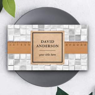White Bathroom Kitchen Flooring Tiles Installer Business Card