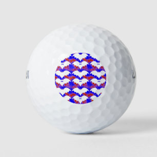 White Bats And Bows Blue Pink Golf Balls