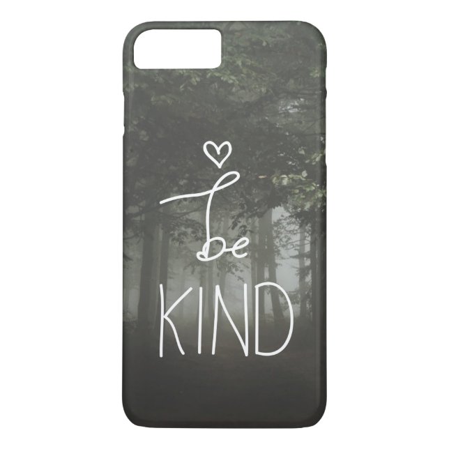 White Be Kind Quote Cute Heart Typography Girly Case-Mate iPhone Case (Back)