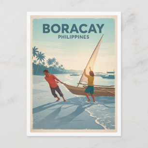 White Beach, Boracay, Philippines Malay Gift Postcard